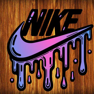 dripping nike logo