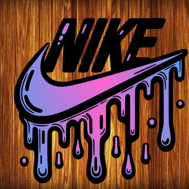 dripping nike logo