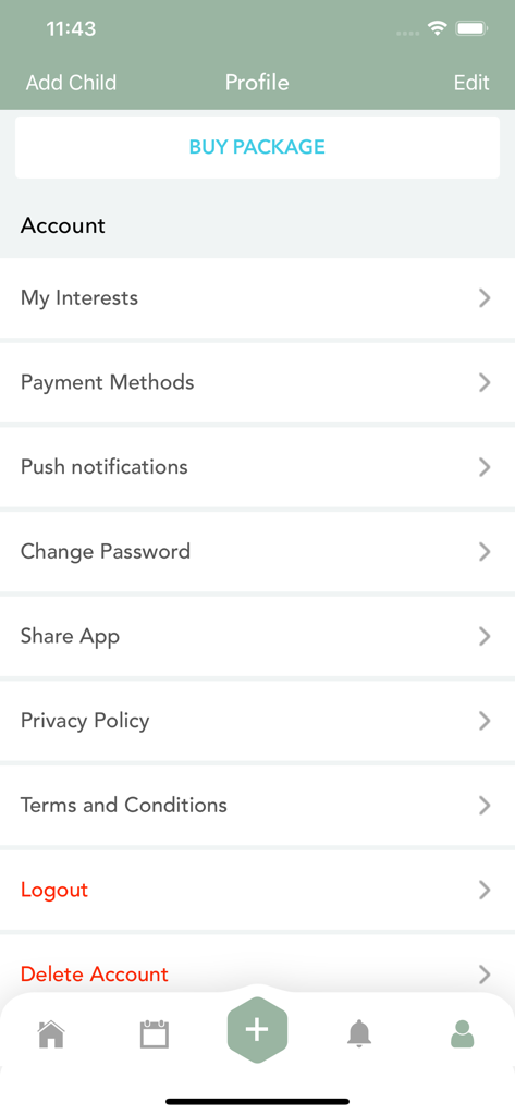 the studio. - Profil- und Kontoverwaltungsbildschirm für die the studio. Boutique-Fitness-App, der Mitgliedschafts- und Einstellungsoptionen anzeigt