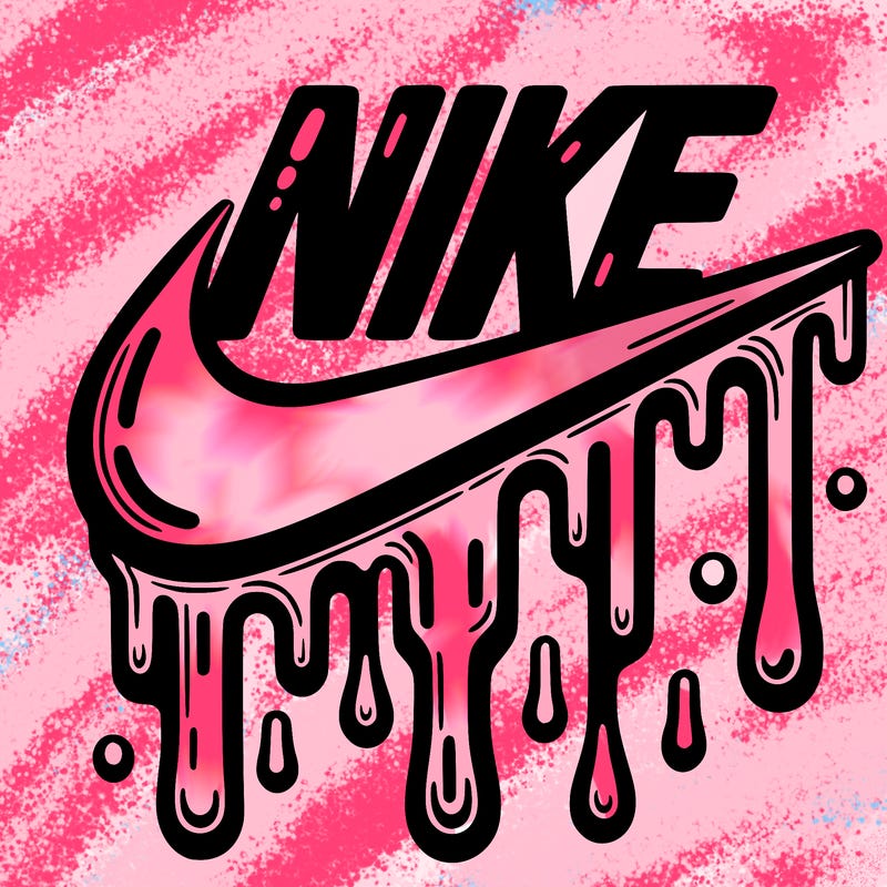 dripping nike logo