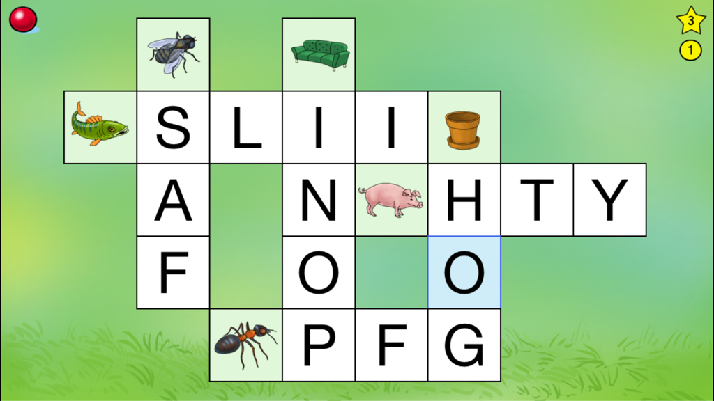 Cross Fun - Educational crossword game for kids with picture clues and letter tiles