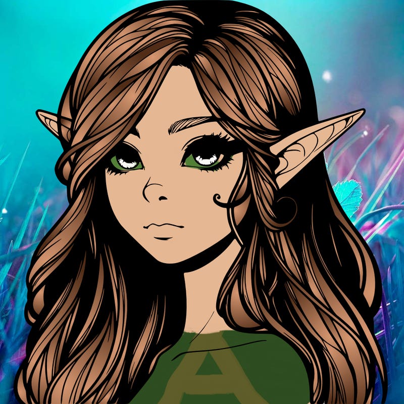 elf girl realistic dark fantasy