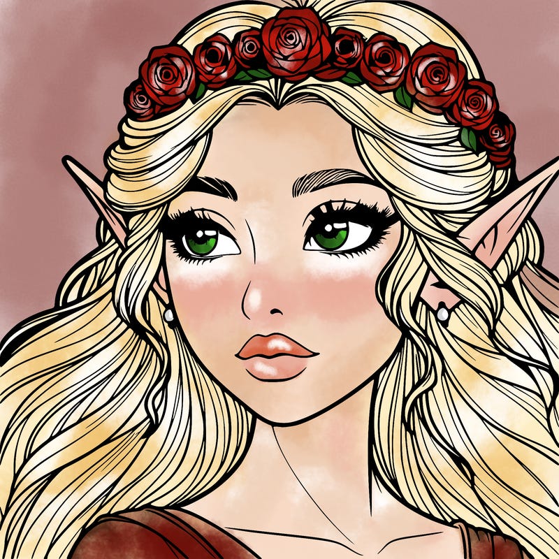 realistic beautiful elf princess