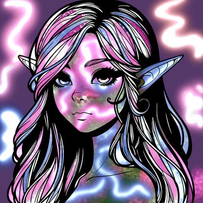 elf girl realistic dark fantasy