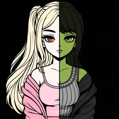 realistic girl split