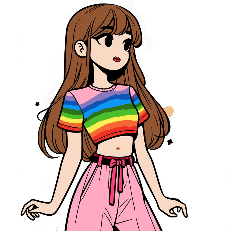 girl in a cute crop top