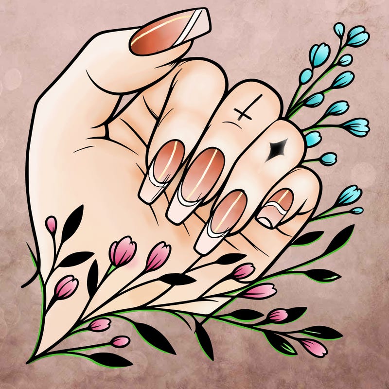 nails with french tip