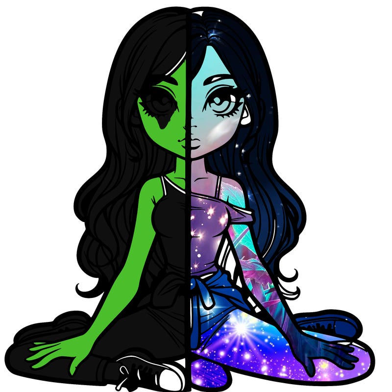 realistic girl split