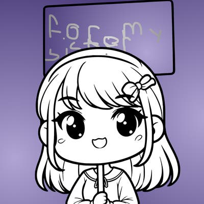 a girl holding a sign