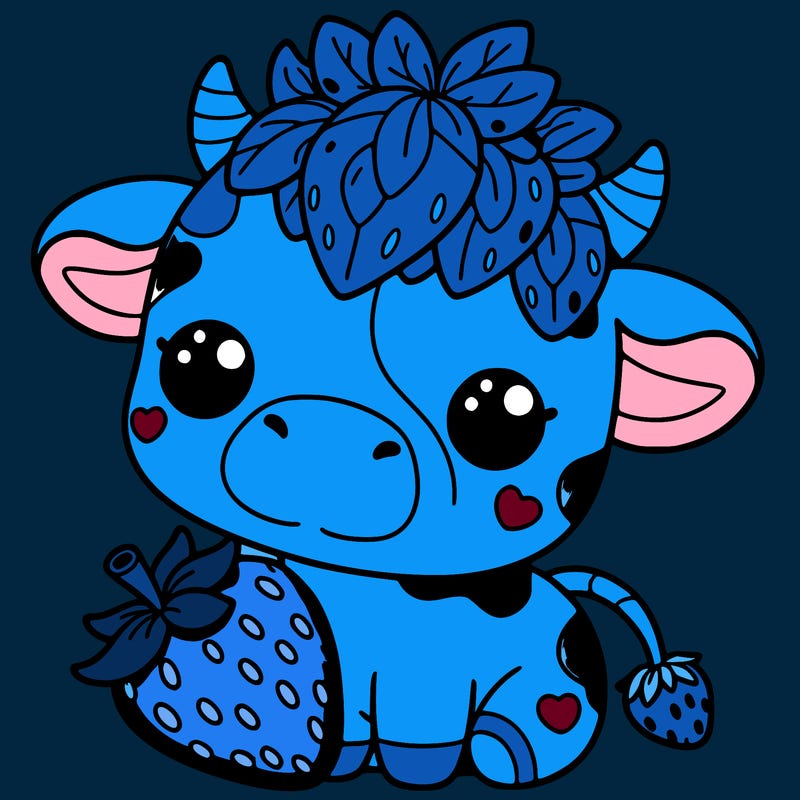 cute strawberry cow