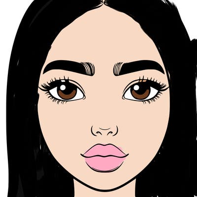 realistic girl with no eyebrows