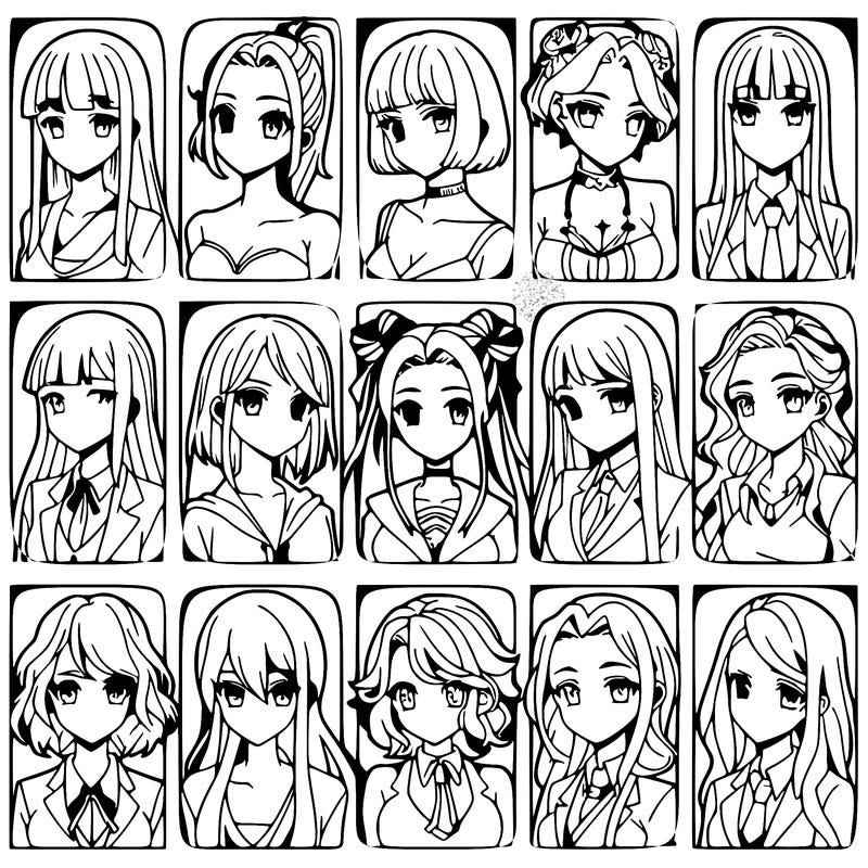 girls that look diffrent anime