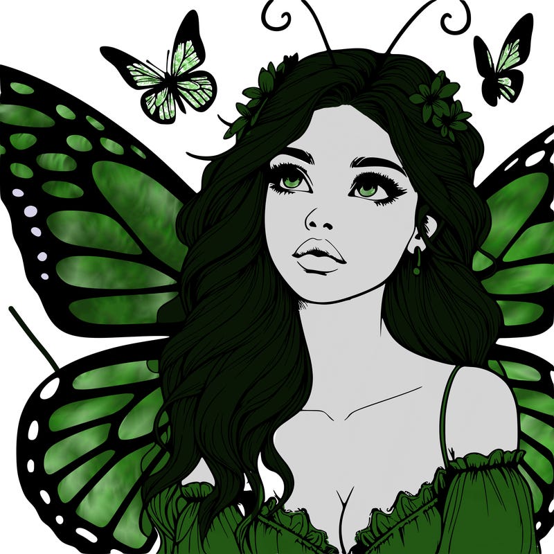 butterfly fairy realistic girl