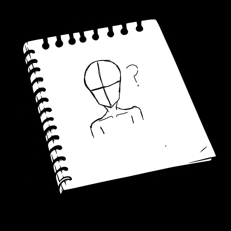 a blank sketch pad