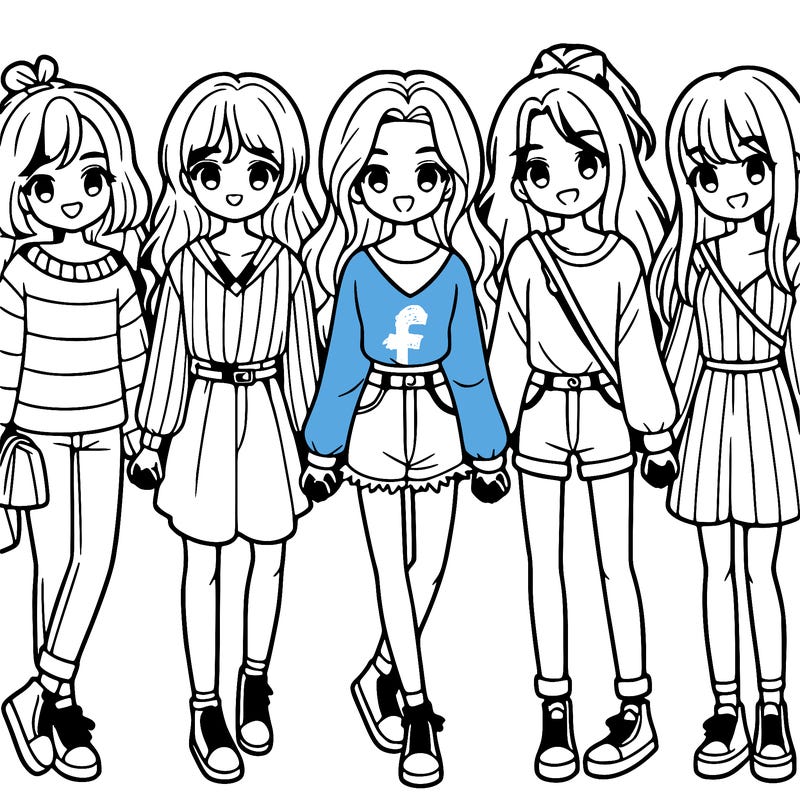a group of six best friends holding hands that are all girls