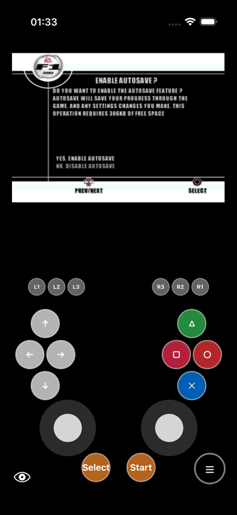 GamePlaytoo : PS2 Emulator - GamePlaytoo PS2 emulator interface with virtual touch controls