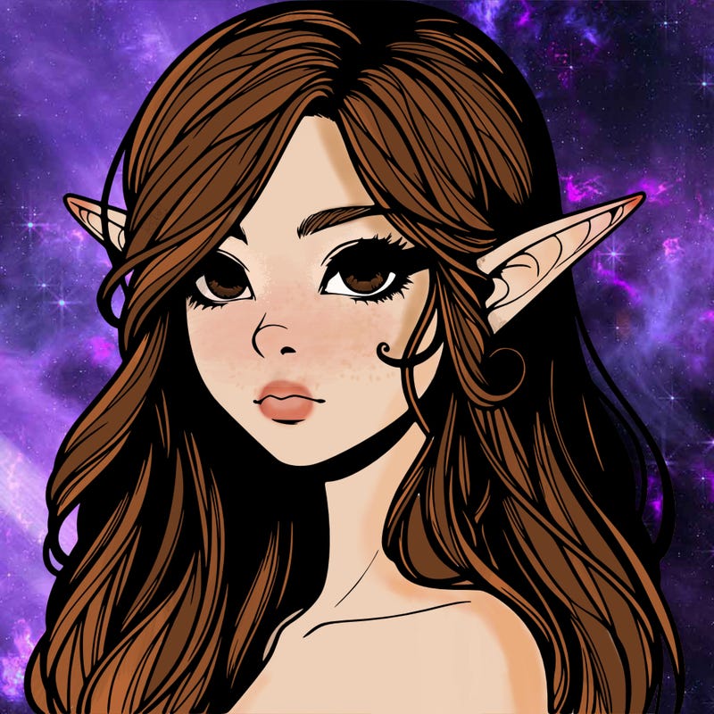 elf girl realistic dark fantasy