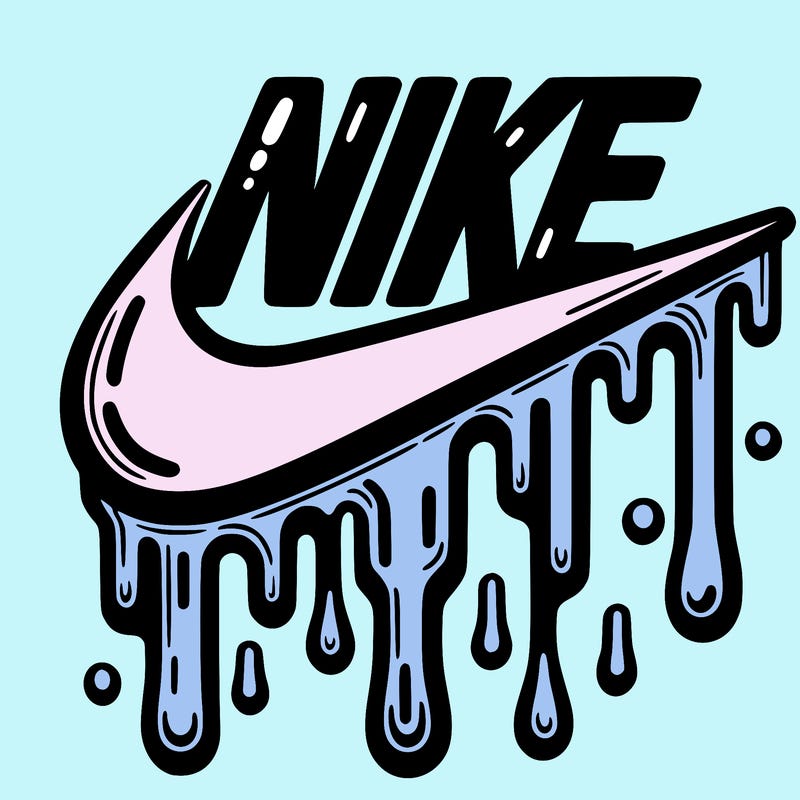 dripping nike logo