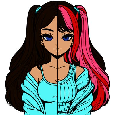 realistic girl split