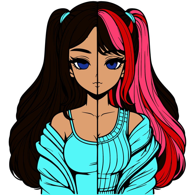 realistic girl split