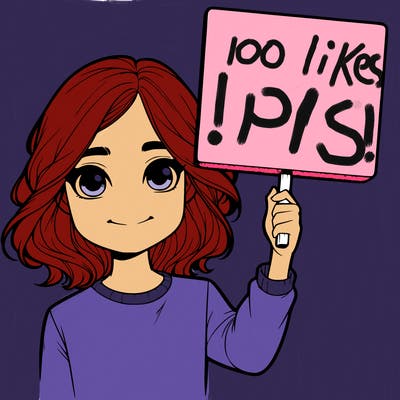 realistic girl holding up a sign