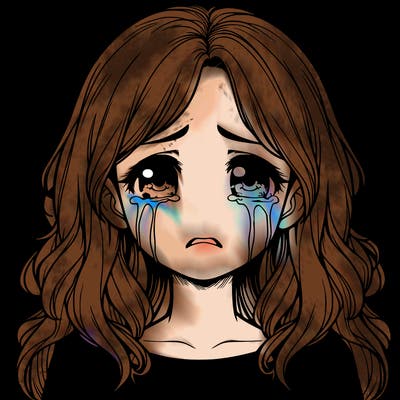 crying realistic girl