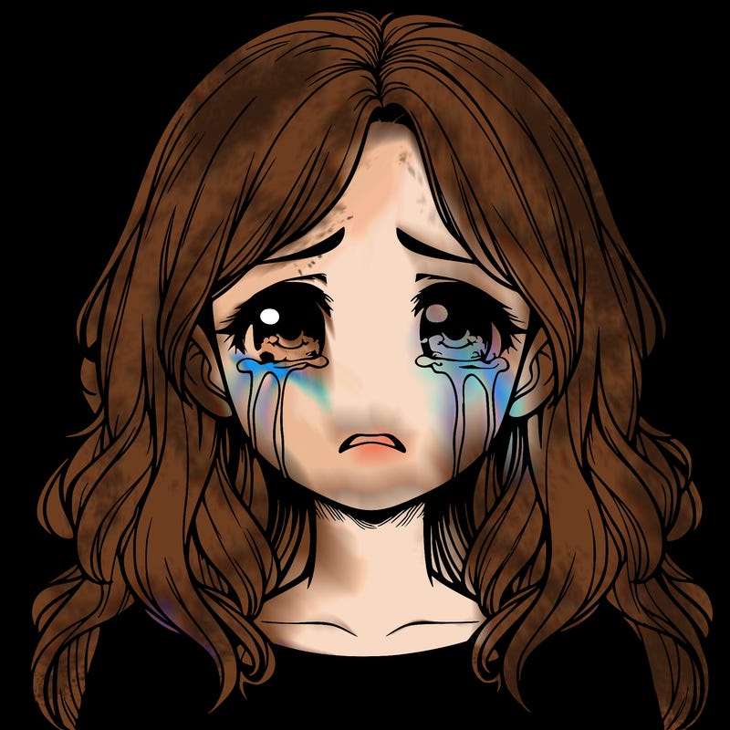 crying realistic girl