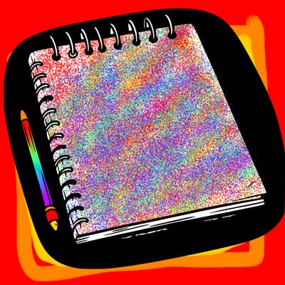 a blank sketch pad
