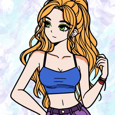 girl in crop top