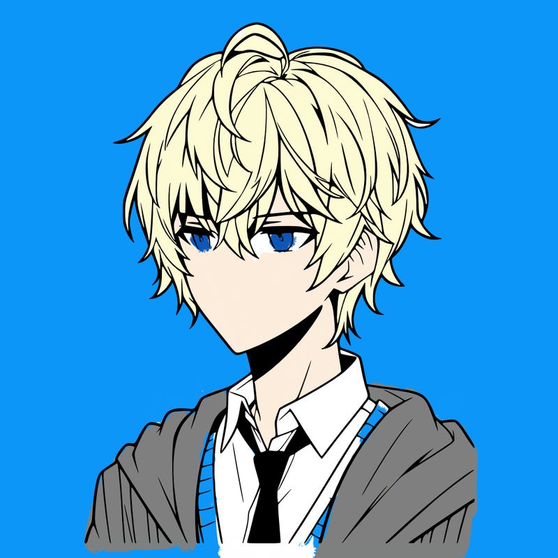 blonde anime boy