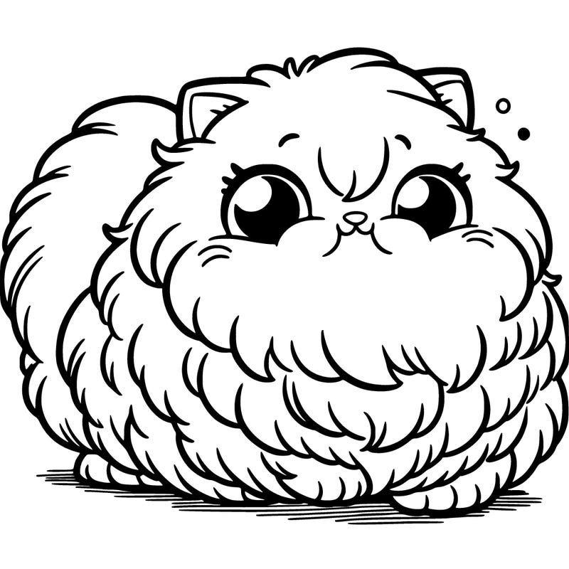 very fluffy cat