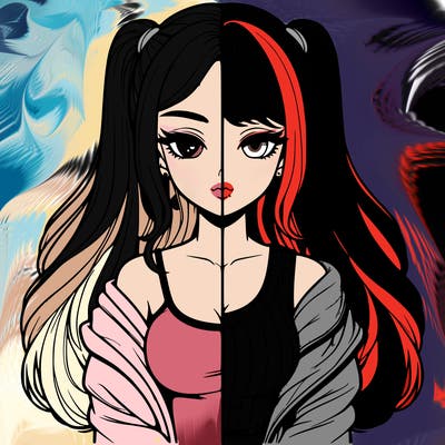 realistic girl split