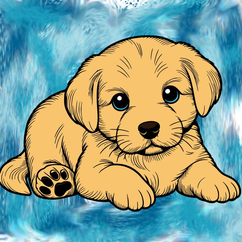 a cute realistic puppy