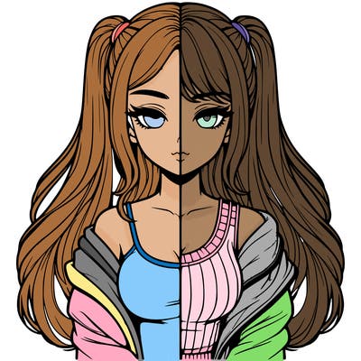 realistic girl split