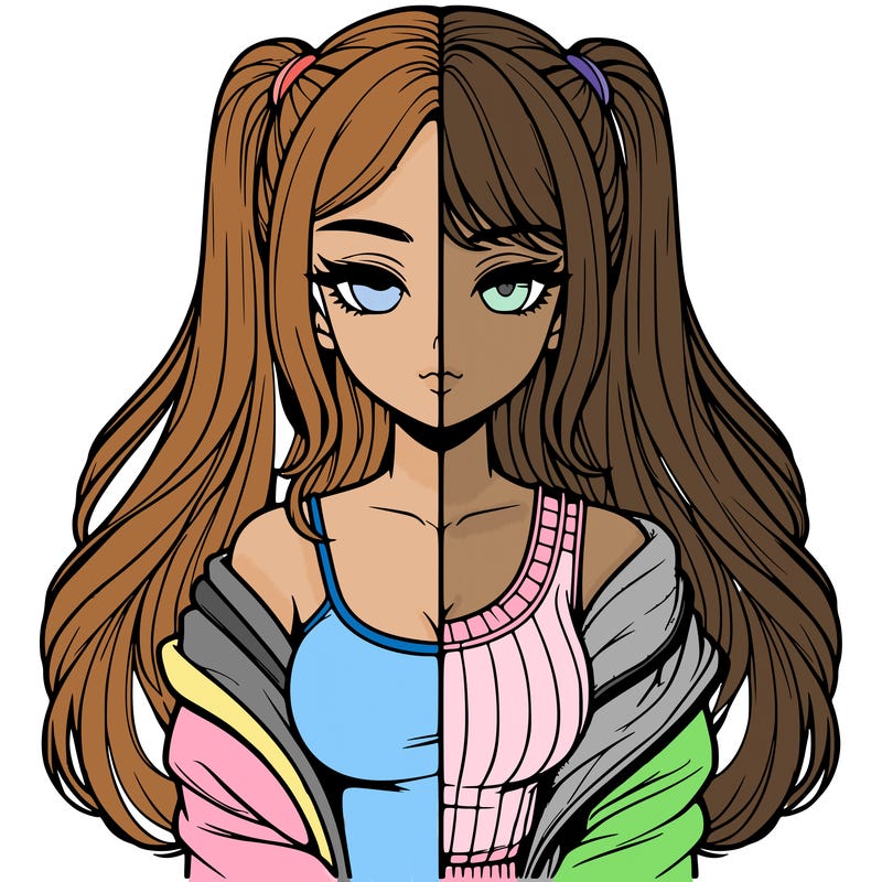 realistic girl split