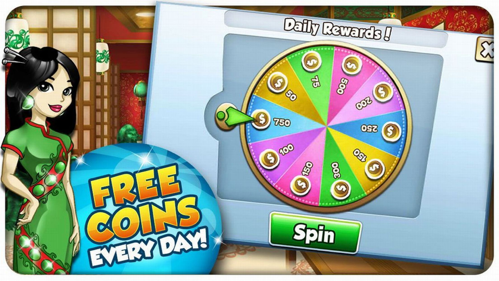 Bingo Blingo - Bingo Blingo daily rewards wheel offering free coin prizes with a spin button and a stylized character
