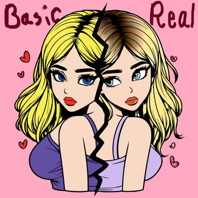 realistic girl split