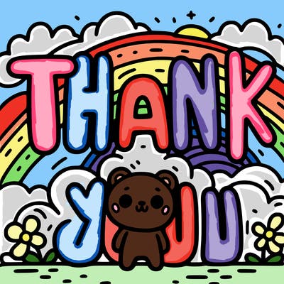 words “thank you”