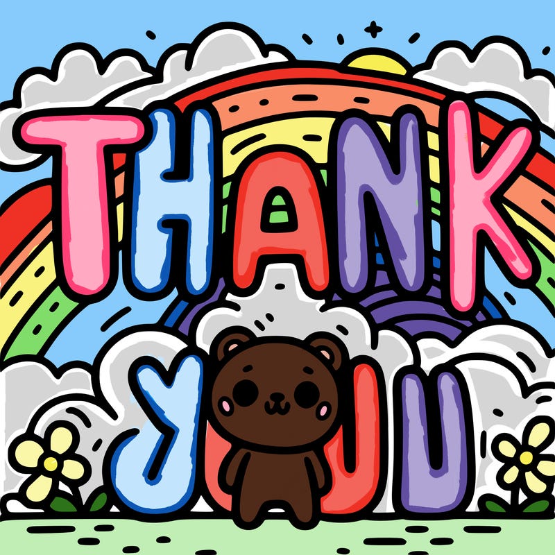 words “thank you”