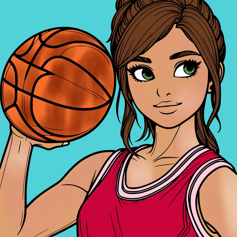realistic basketball girl