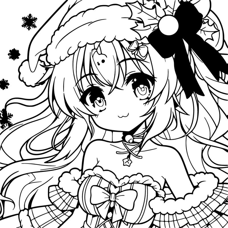 christmas anime girl