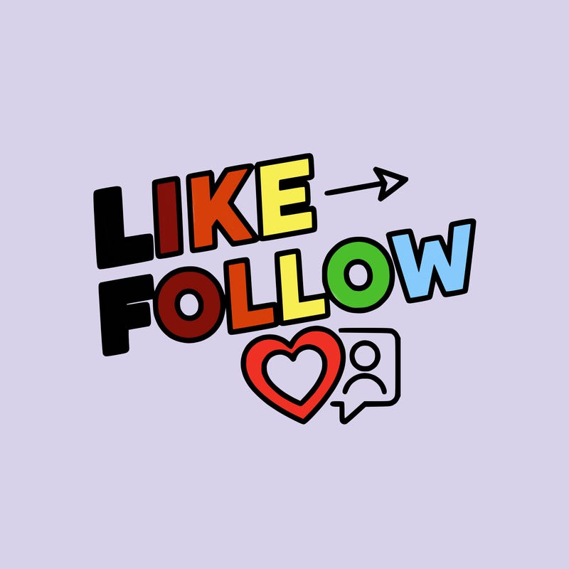 like and follow
