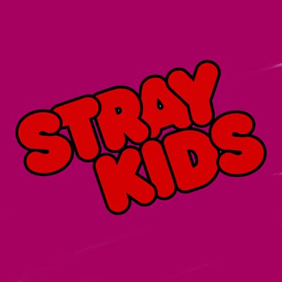 bubble letters saying stray kids