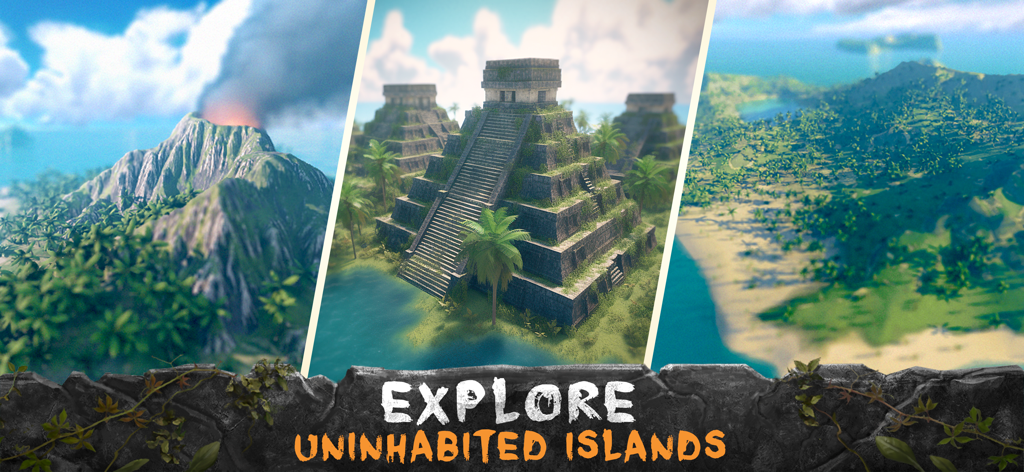 Survival Island: EVO Adventure - Erkundung von tropischen Inseln mit einem Vulkan und alten Pyramiden in Survival Island EVO Adventure