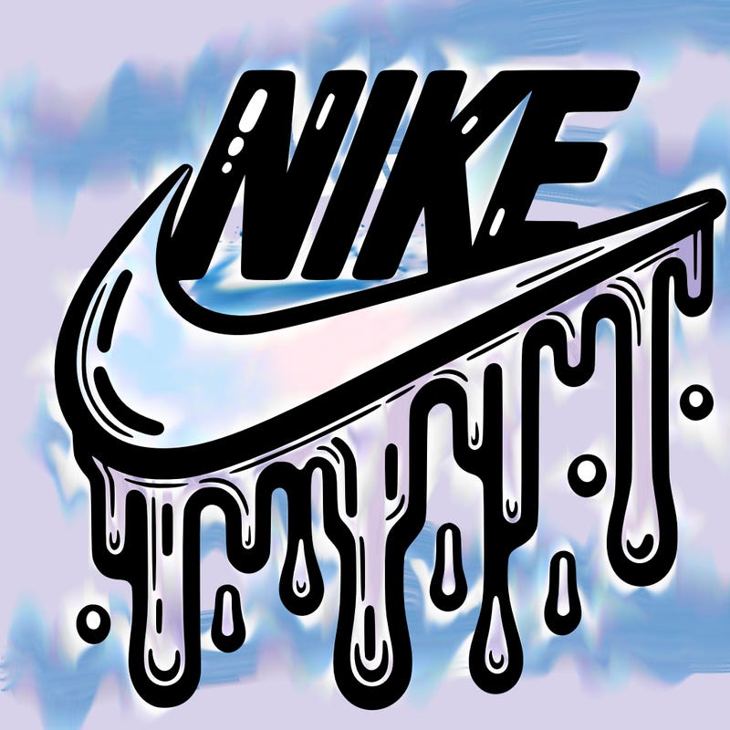 dripping nike logo