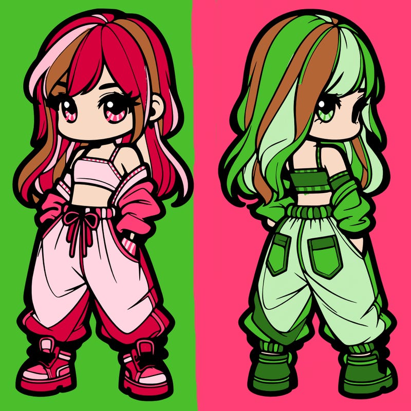 girl in crop top and baggy pants