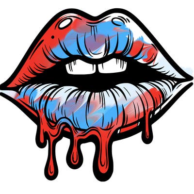 lips that look realistic and drip