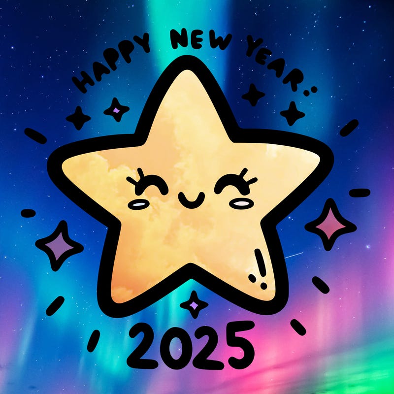 happy new year 2025 star wish