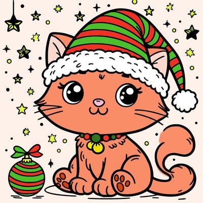 cat christmas