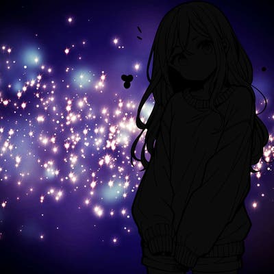 manga teen girl  in a sweater and baggy pants